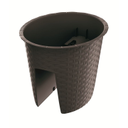 Květináč na zábradlí RATOLLA OVAL 29,8 cm - barva: umbra
