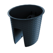 Květináč na zábradlí RATOLLA OVAL 29,8 cm - barva: antracit