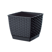 Květináč hranatý RATOLLA SQUARE 19 cm - barva: antracit