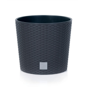 Květináč RATO ROUND s vkladem 25 cm - barva: antracit