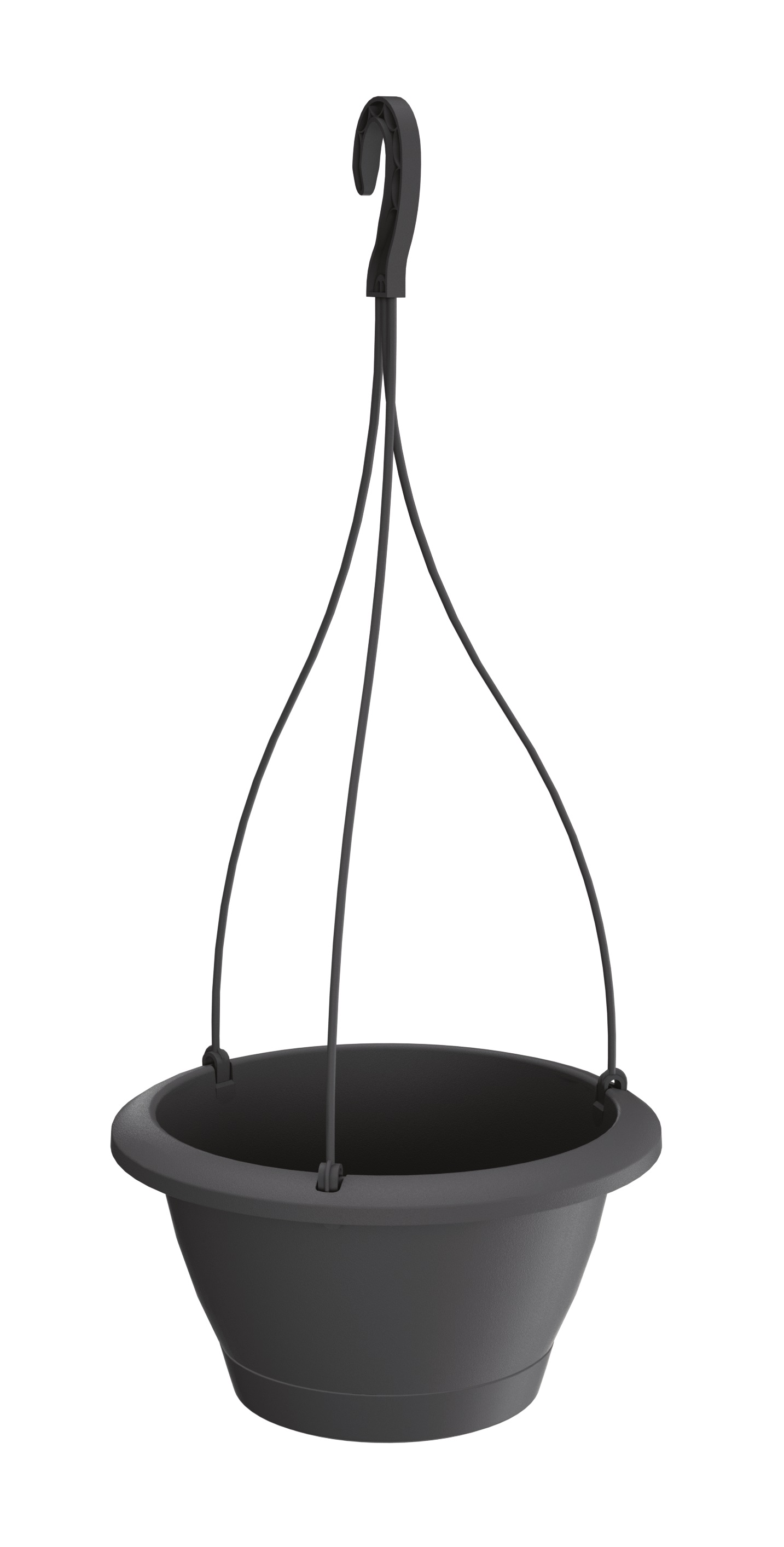 Kvetináč závesný RESPANA W 23,4 cm - farba: antracit