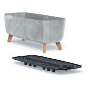 Květináč GRACIA CASE BETON EFFECT 58 cm - barva: šedá