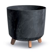 Květináč GRACIA TUBUS BETON EFFECT 29,8 cm - barva: antracit