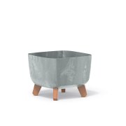 Květináč GRACIA SQUARE BETON EFFECT 24 cm - barva: šedá