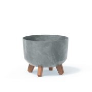 Květináč GRACIA BETON EFFECT 23,8 cm - barva: šedá