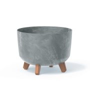 Květináč GRACIA BETON EFFECT 29 cm - barva: šedá