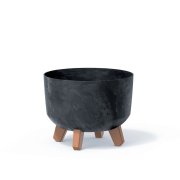 Květináč GRACIA BETON EFFECT 23,8 cm - barva: antracit