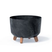 Květináč GRACIA BETON EFFECT 29 cm - barva: antracit