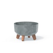Květináč GRACIA LOW BETON EFFECT 23,5 cm - barva: šedá