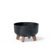 Květináč GRACIA LOW BETON EFFECT 23,5 cm - barva: antracit
