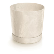 Květináč TUBO P BETON EFFECT 39 cm - barva: krémová