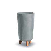 Květináč GRACIA TUBUS SLIM BETON EFFECT 19,5 cm - barva: šedá