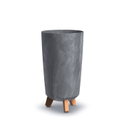 Květináč GRACIA TUBUS SLIM BETON EFFECT 19,5 cm - barva: marengo
