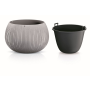 Květináč BETON BOWL s vkladem 18 cm - barva: šedá