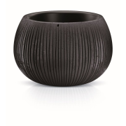 Květináč BETON BOWL s vkladem 37 cm - barva: černá