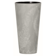 Květináč TUBUS SLIM BETON EFFECT s vkladem 40 cm - barva: šedá