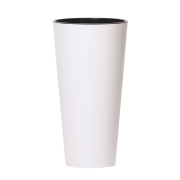 Květináč TUBUS SLIM s vkladem 40 cm - barva: bílá (matná)