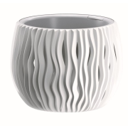 Květináč  SANDY BOWL s vkladem 18 cm - barva: bílá