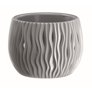 Květináč SANDY BOWL s vkladem 18 cm - barva: šedý kámen