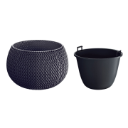 Květináč SPLOFY BOWL s vkladem 23,9 cm - barva: antracit