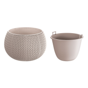 Květináč SPLOFY BOWL s vkladem 37 cm - barva: mocca