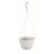 Květináč SPLOFY ROUND W závěsný 27 cm - barva: bílá