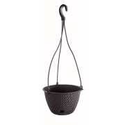 Květináč SPLOFY ROUND W závěsný 27 cm - barva: antracit