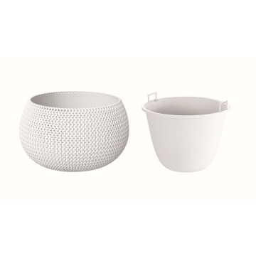 Květináč SPLOFY BOWL s vkladem 29 cm - barva: bílá