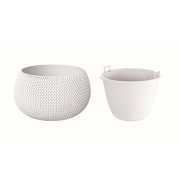Květináč SPLOFY BOWL s vkladem 23,9 cm - barva: bílá