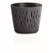 Květiná SANDY ROUND s vkladem 26,2 cm - barva: antracit