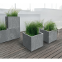 Kvetináč Prosperplast SIERRA CASE beton effect 57,7 cm antracit