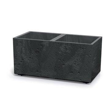 Kvetináč Prosperplast SIERRA CASE beton effect 77 cm černý beton