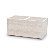 Kvetináč Prosperplast MADERA CASE eco wood 77 cm bílý eco
