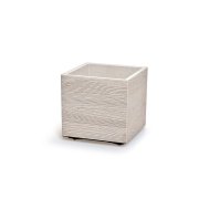 Kvetináč Prosperplast MADERA SQUARE eco wood 38,5 cm bílý eco