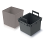 Květináč URBI SQUARE LOW s vkladem 24 cm - barva: mocca