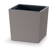 Květináč URBI SQUARE LOW s vkladem 30 cm -  barva: mocca