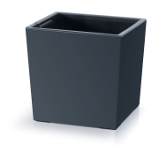 Květináč URBI SQUARE LOW s vkladem 24 cm - barva: antracit