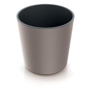 Květináč URBI ROUND s vkladem 30 cm -  barva: mocca