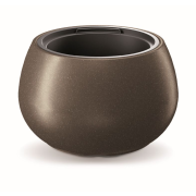 Květináč HEOS ECO WOOD s vkladem 37 cm - barva: káva ECO