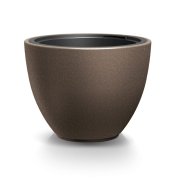 Květináč HEOS ECO WOOD s vkladem 29,8 cm - barva:  káva ECO