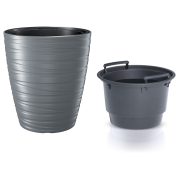 Květináč MAZE s vkladem 47,5 cm - barva: šedý kámen