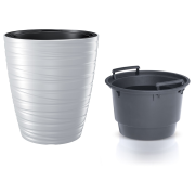 Květináč MAZE s vkladem 29,6 cm - barva: bílá