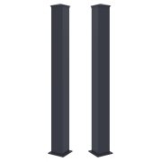 Stĺpik G21 pre bránku a bránu 15x166 cm s patkou, antracitový, 2 kusy