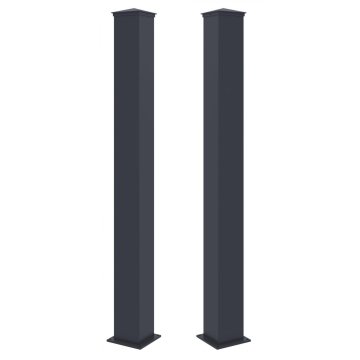 Stĺpik G21 pre bránku a bránu 15x166 cm s patkou, antracitový, 2 kusy
