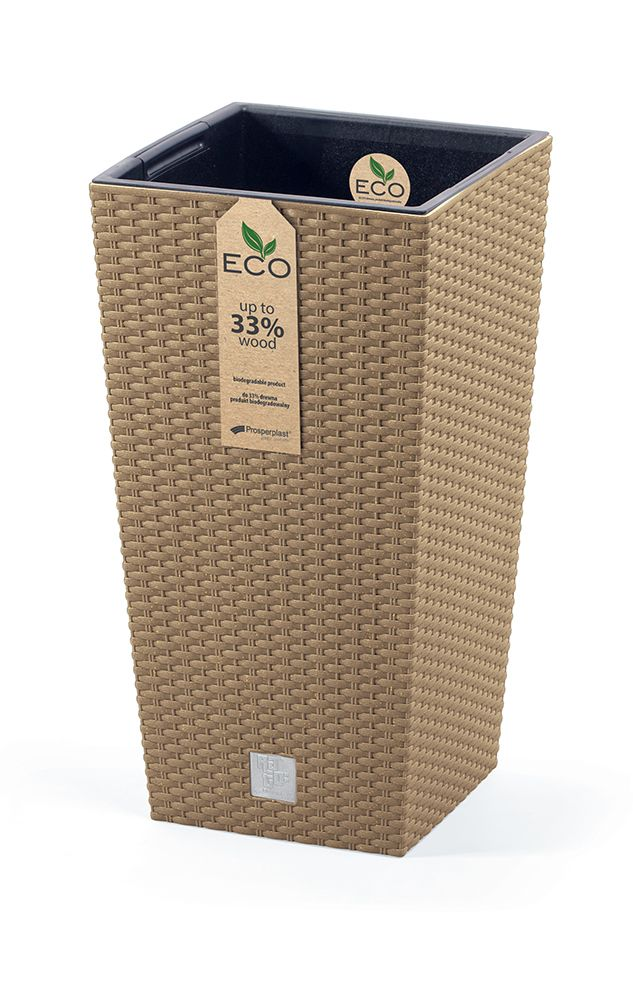 Kvetináč RATO SQUARE ECO WOOD s vkladom 20 cm - farba: naturo ECO