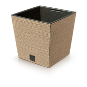 Květináč FURU SQUARE LOW ECO WOOD s vkladem 29,5 cm - barva: naturo ECO