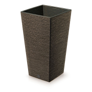 Květináč FURU SQUARE ECO WOOD s vkladem 24 cm - barva: káva ECO