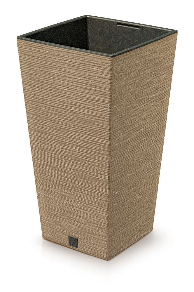 Kvetináč FURU SQUARE ECO WOOD s vkladom 24 cm - farba: naturo ECO