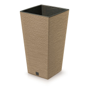 Květináč FURU SQUARE ECO WOOD s vkladem 26,5 cm - barva: naturo ECO