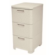 Regál Curver Style 3x14L so šuplíkmi
			 biely